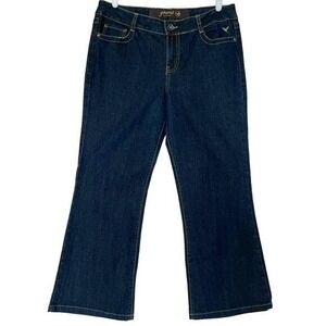 Grane Women's Denim Jeans Size 13 Junior Boot Cut Mid Rise Stretch Navy Blue